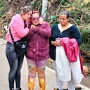 Luz Ángela Ríos, esposa de una de las víctimas que dejan las lluvias en La Calera.