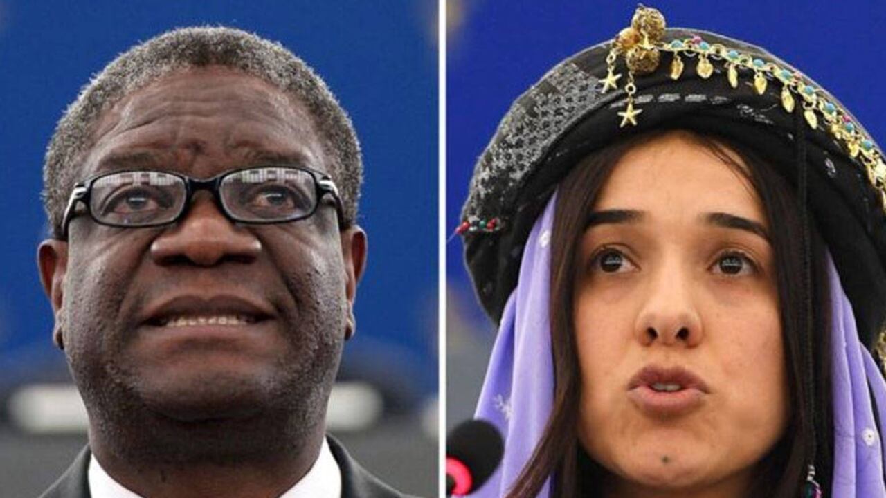 Recibieron el premio por su labor para acabar con la violación como arma de guerra.
