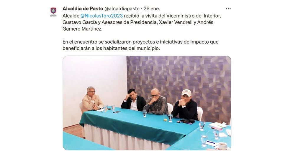 Vendrell ha sostenido reuniones a nombre del gobierno Petro.