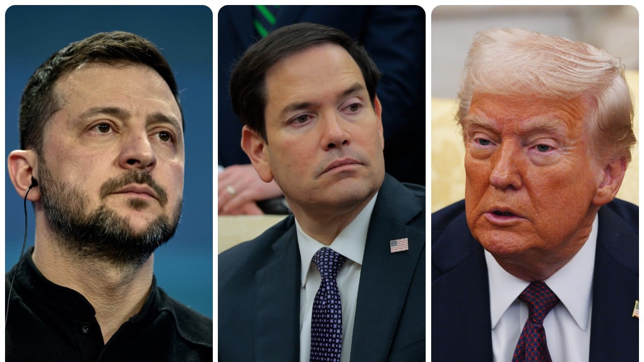 Zelenski, Rubio y Trump