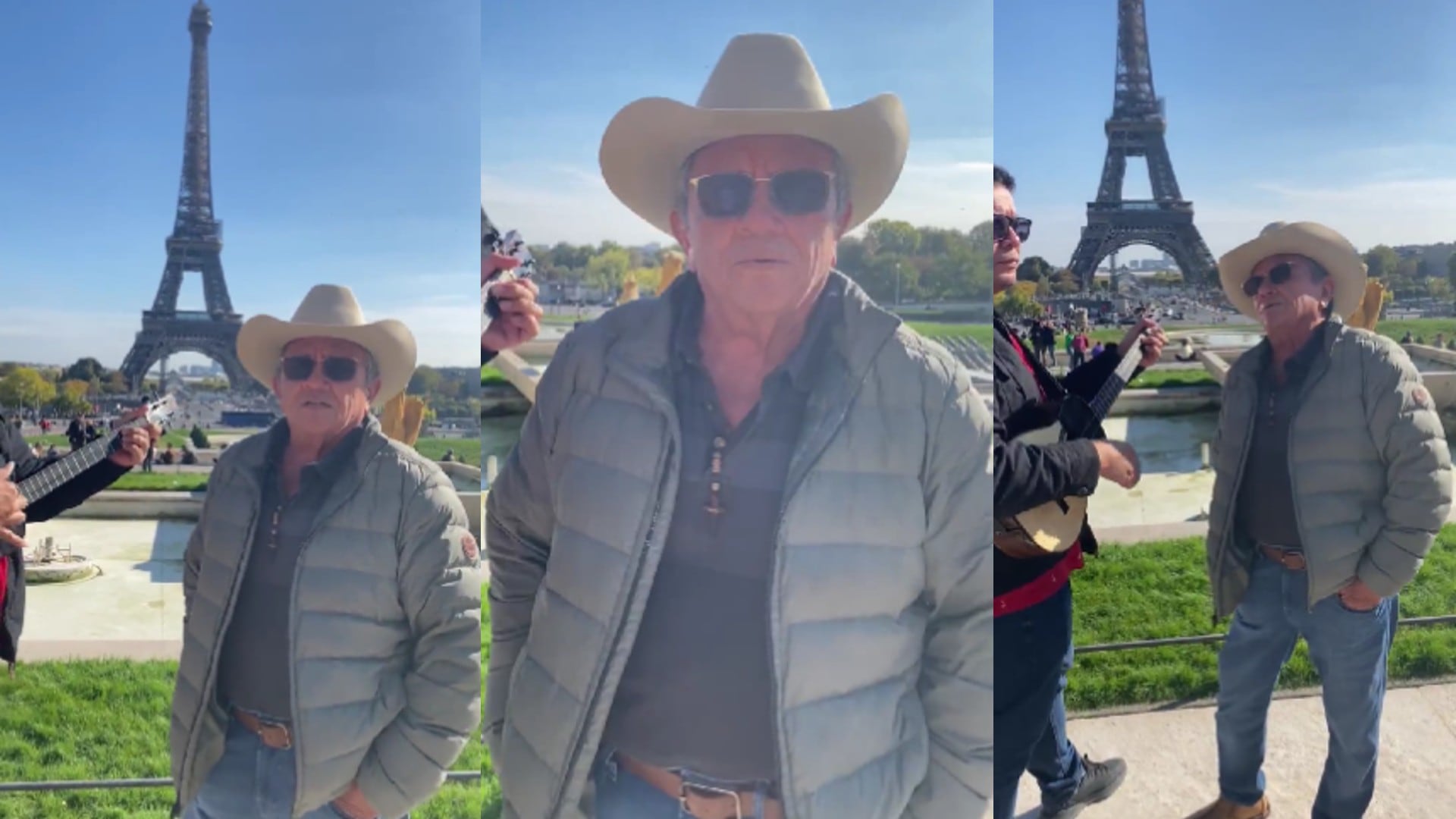 Cholo Valderrama en París antes de su concierto. Captura de pantalla @CholoValderrama