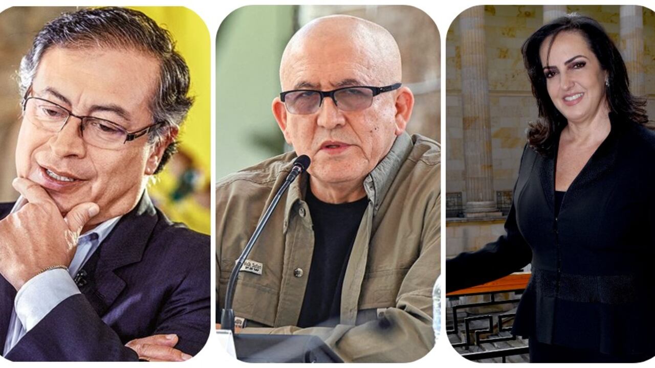 Gustavo Petro, Antonio García y María Fernanda Cabal.