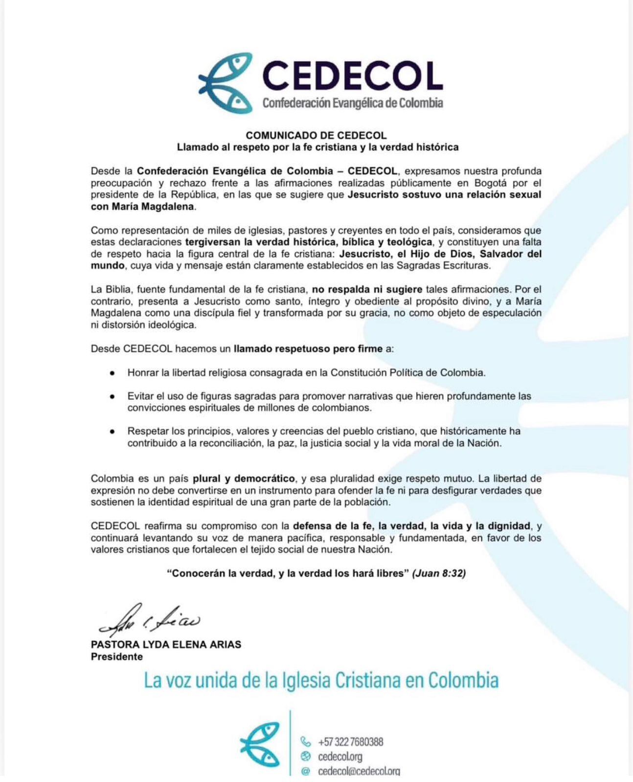 Confederación Evangélica de Colombia.