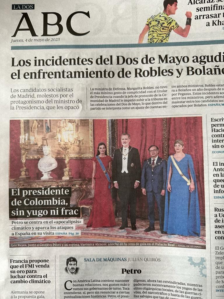 Portada diario ABC de España