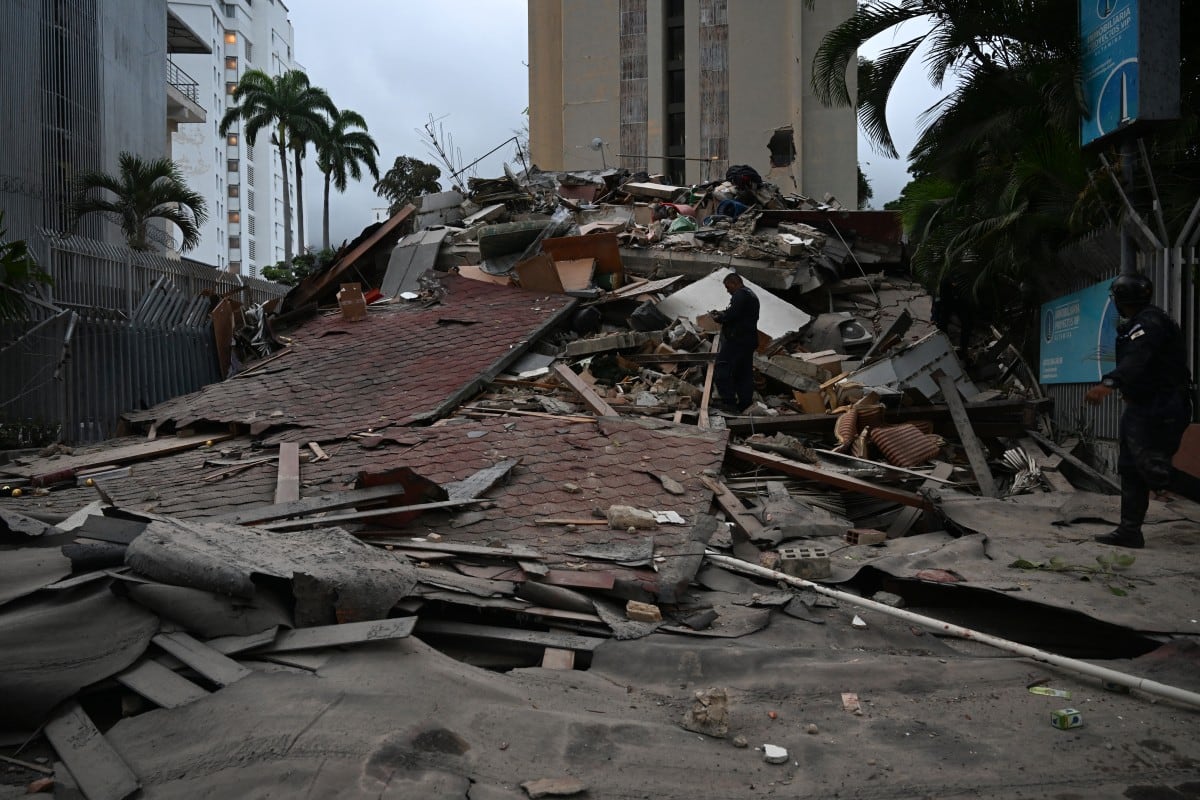 Edificio colapsado en Caracas tras el sismo de 7.1.