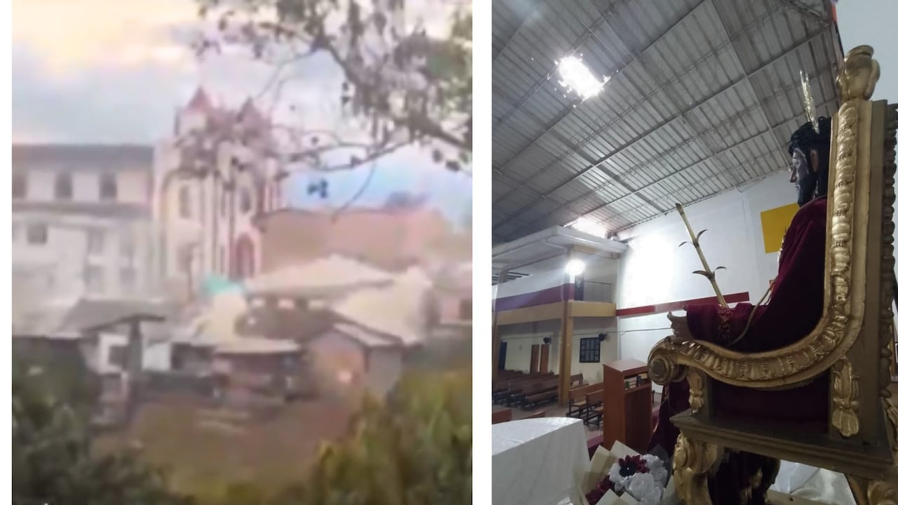 La parroquia Jesús Nazareno de El Tambo, Cauca, recibe nuevo golpe tras el ataque con drones contra la estación de Policía ocurrido este miércoles 26 de agosto. El templo presentaba afectaciones por el terremoto del pasado 10 de agosto.