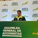 Felipe Bayón, presidente de Ecopetrol, en rueda de prensa tras Asamblea General de Accionistas 2023, la última que presidió tras su salida del cargo.