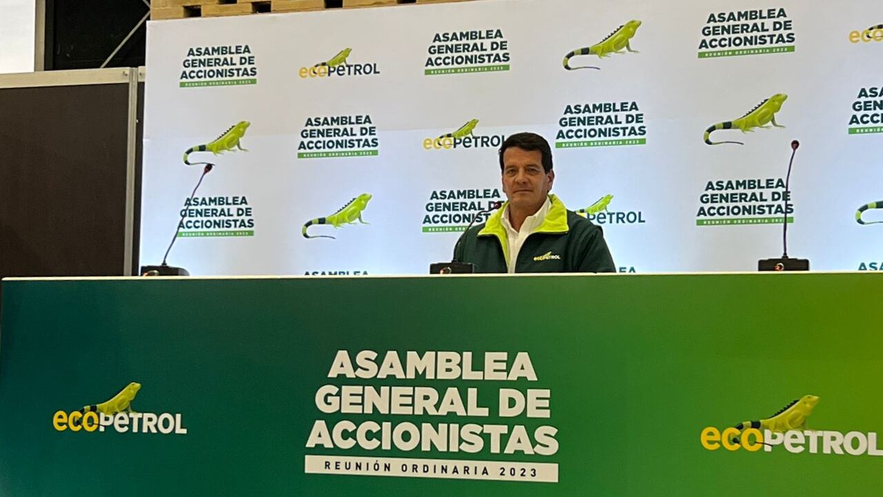 Felipe Bayón, presidente de Ecopetrol, en rueda de prensa tras Asamblea General de Accionistas 2023