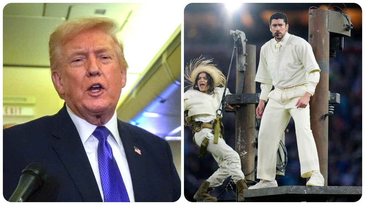 El presidente de Estados Unidos, Donald Trump, criticó el show de Bad Bunny en el entretiempo del Super Bowl.