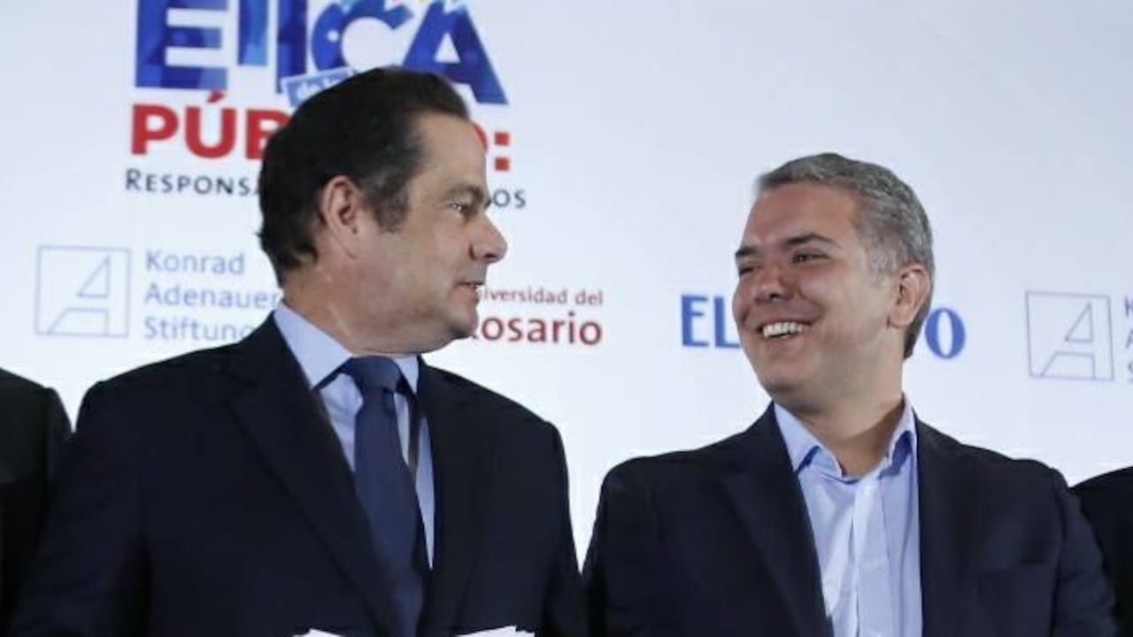 Germán Vargas, Iván Duque en su primer debate.