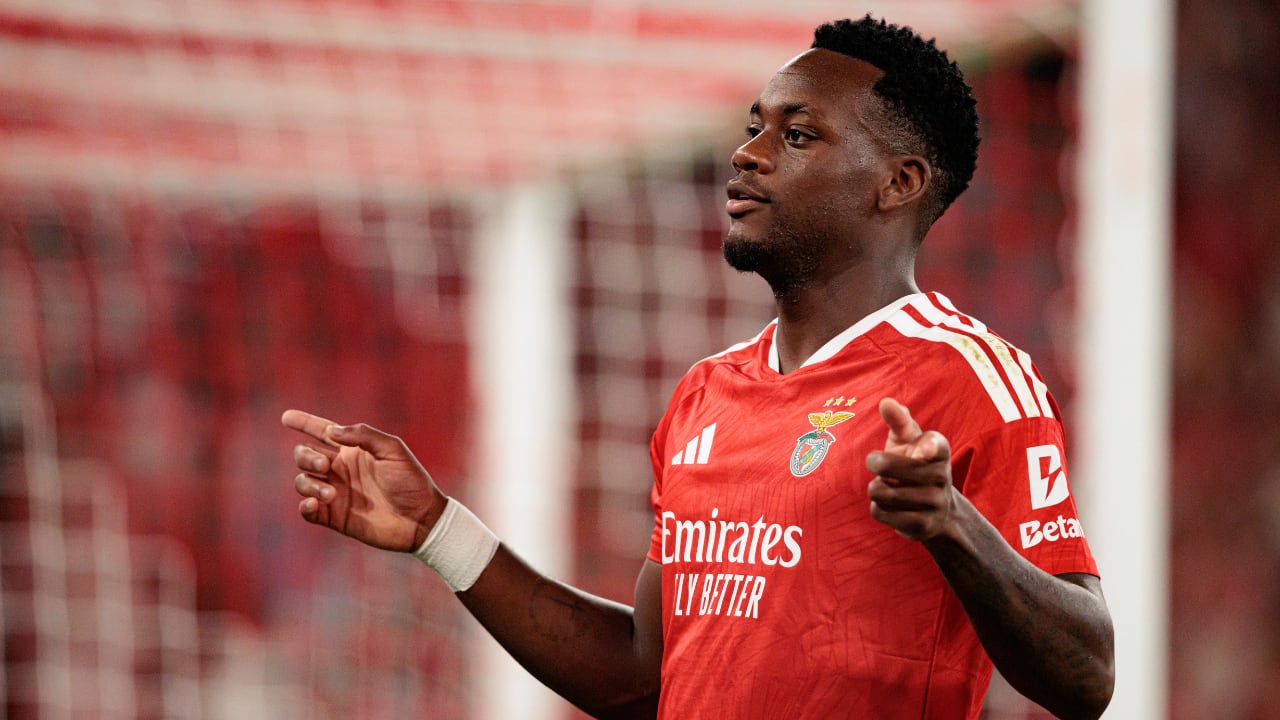 Jhon Jáder Durán, colombiano al servicio del Benfica portugués.