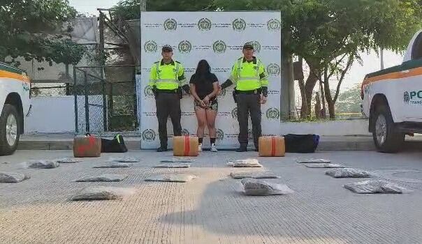 La joven fue capturada y la droga incautada