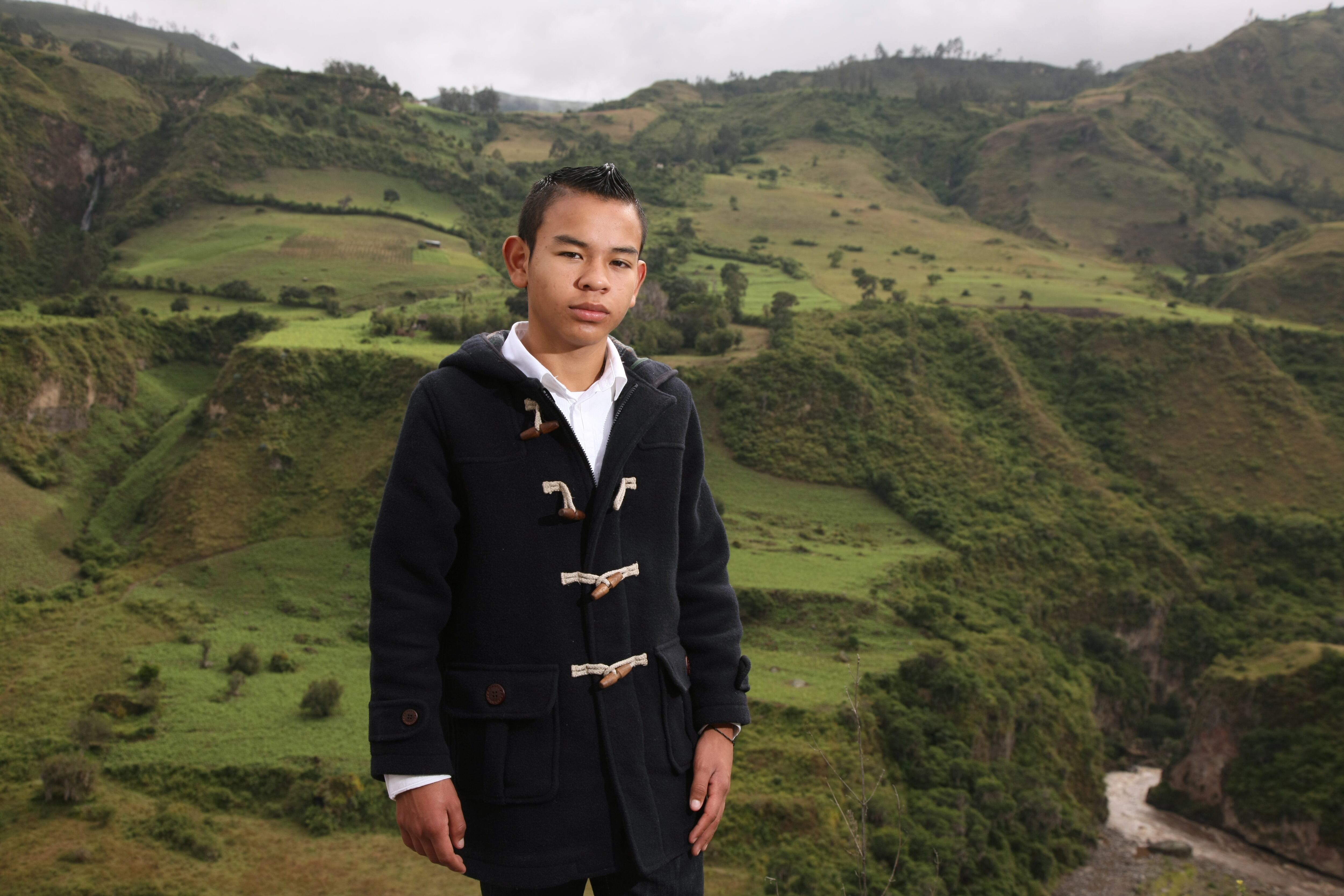 Johann Steven Martinez  hijo del sargento del Ejercito Jose Libio Martínez, asesinado por las Farc luego de casi 14 años de secuestro 
Nariño mayo 16 2016 
foto Guillermo Torres Semana