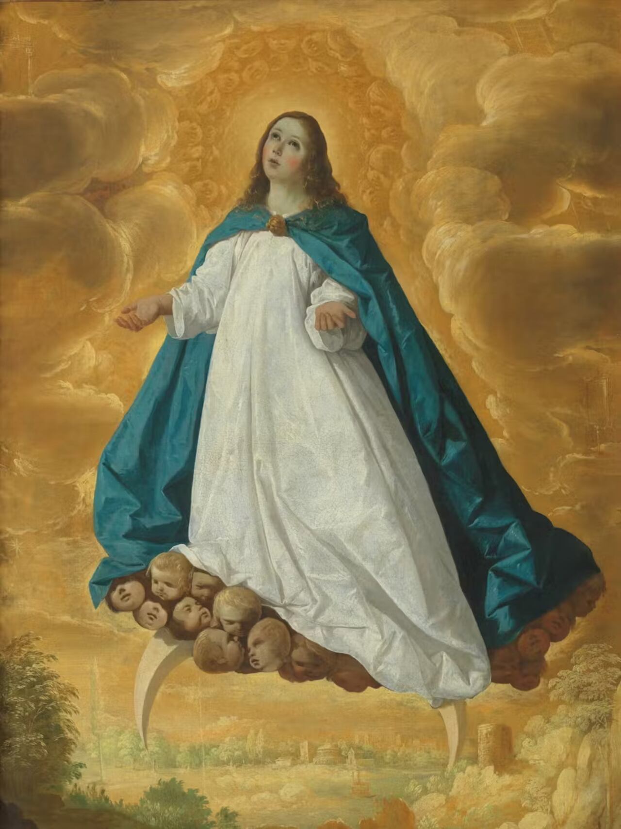 La Inmaculada Concepción según Francisco de Zurbarán, en 1635. Museo del Prado