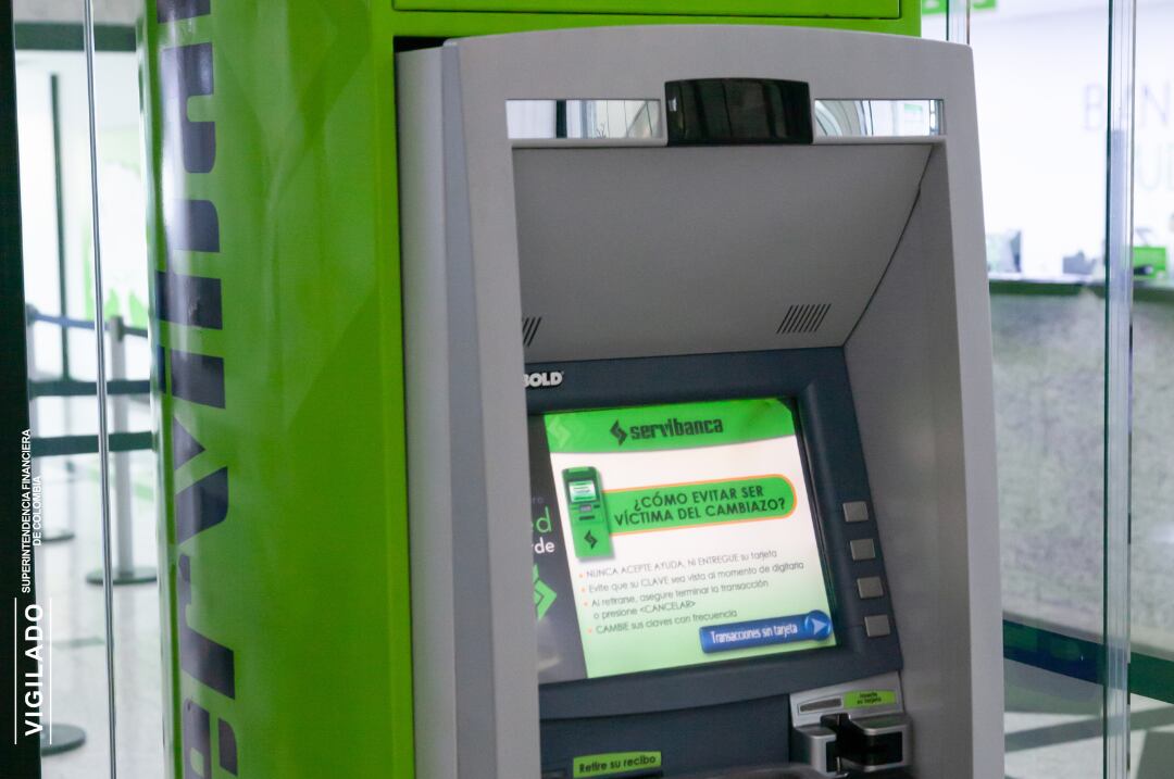 Servibanca cuenta con la red de cajeros electrónicos de mayor alcance en Colombia.