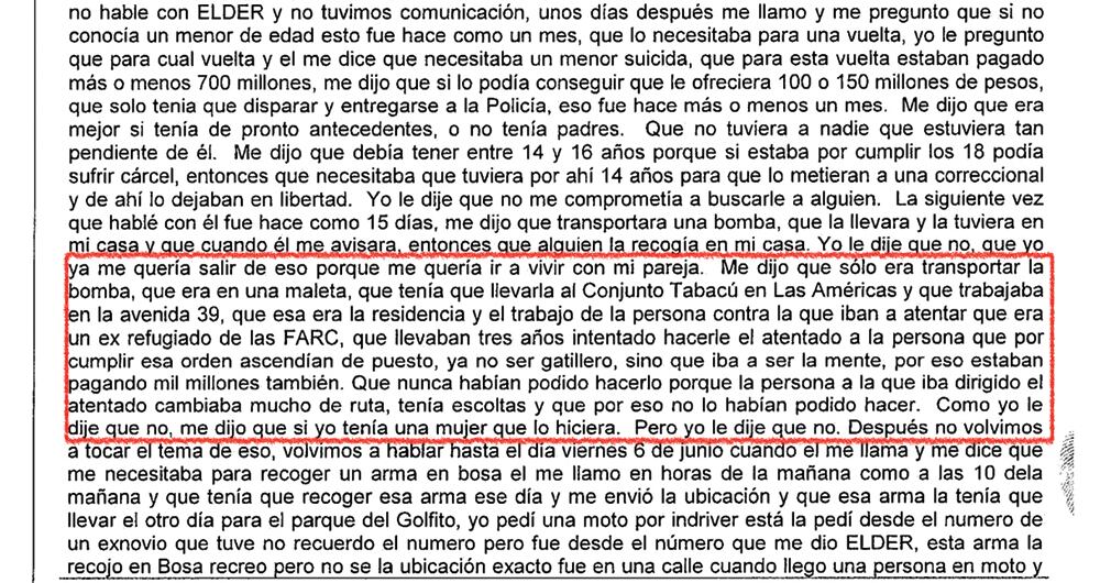 Las piezas del rompecabezas empiezan a casar y lo más grave es que el fallido atentado se convirtió en una investigación en poder de la Fiscalía que un año después no arrojó resultados.