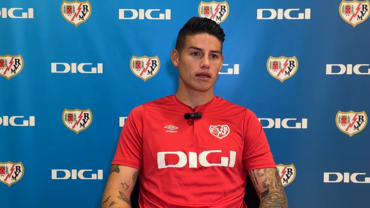 James Rodríguez habló para los medios oficiales del Rayo Vallecano.