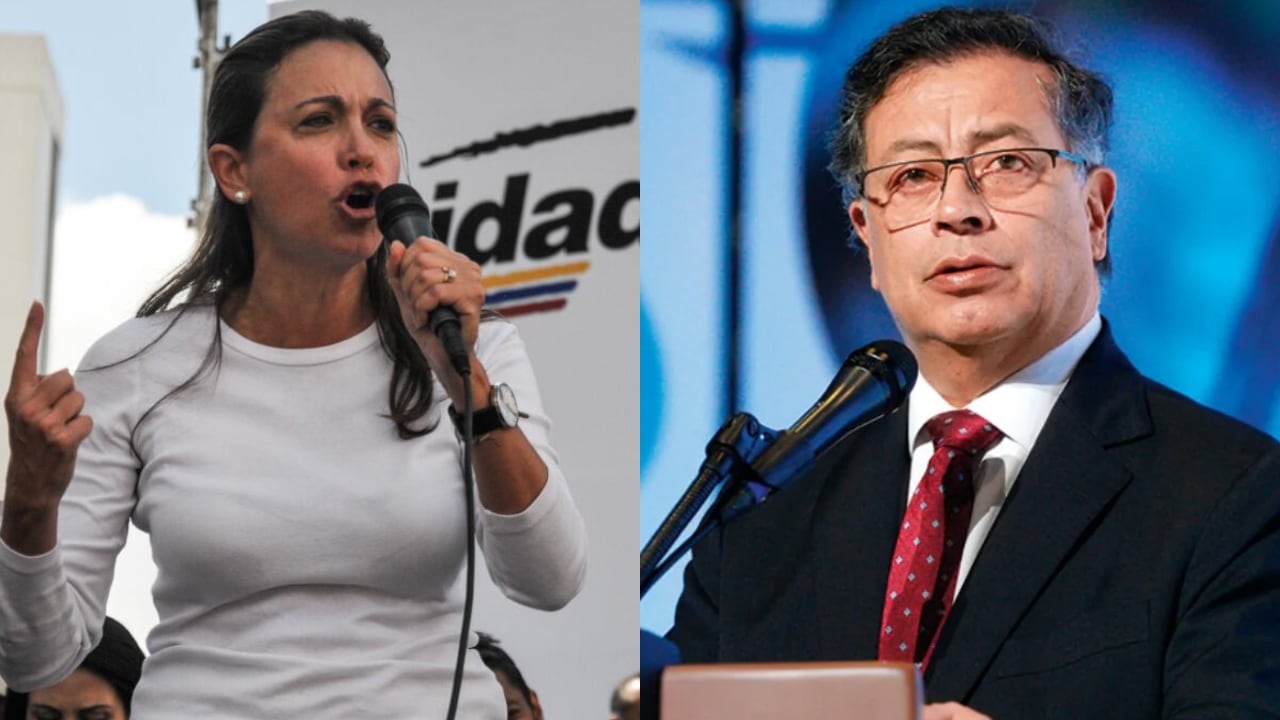 María Corina Machado y Gustavo Petro.
