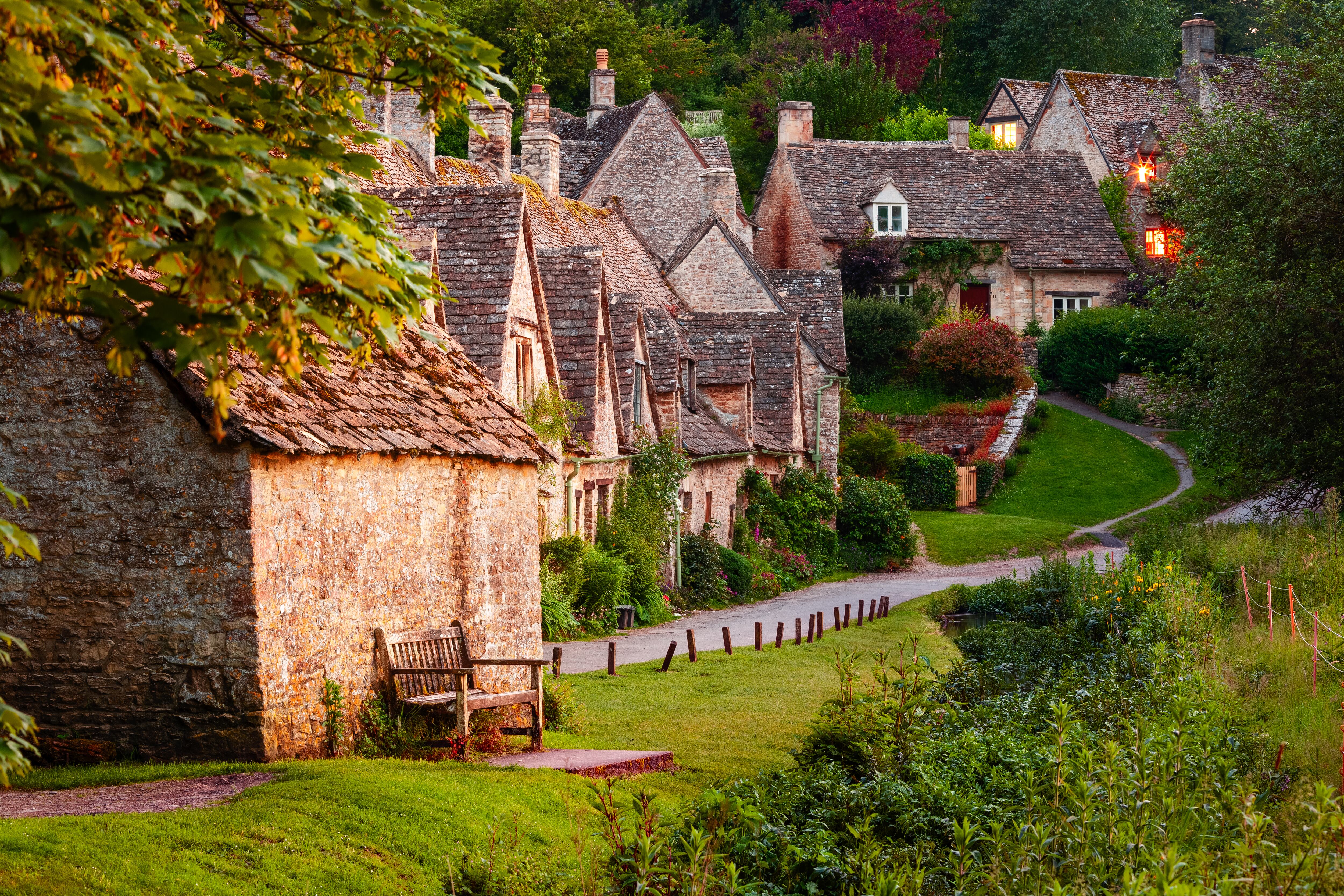 Arlington Row, Bibury, Cotswolds, Gloucestershire, Inglaterra
