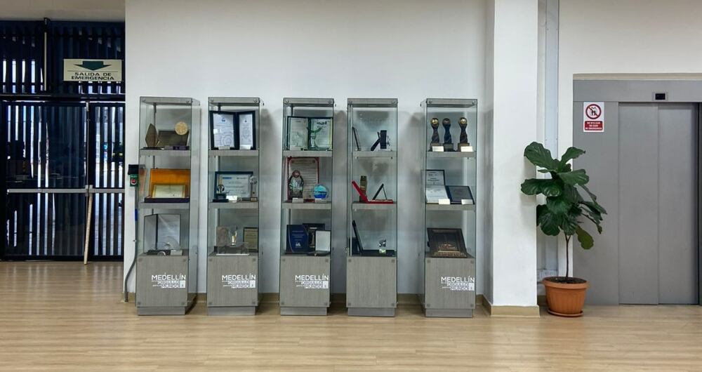 Hall de la Alcaldía de Medellín.