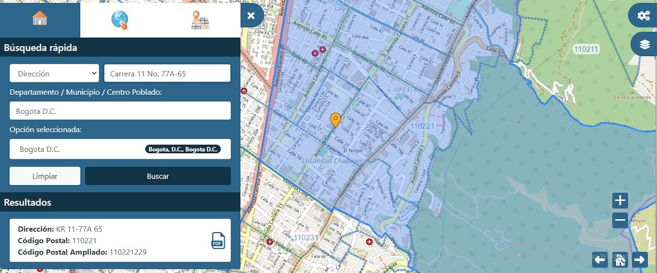 Código postal Semana