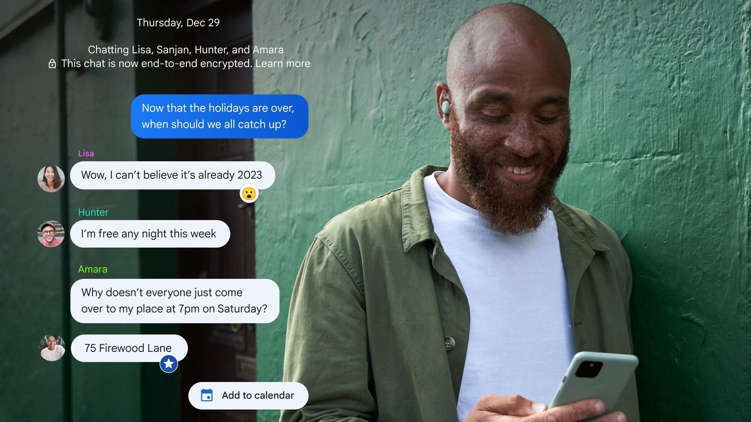 Google Messages incluye cifrado de extremo a extremo para los chats grupales.