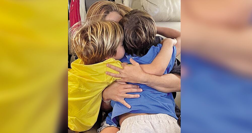 Shakira y sus hijos Milan y Sasha 