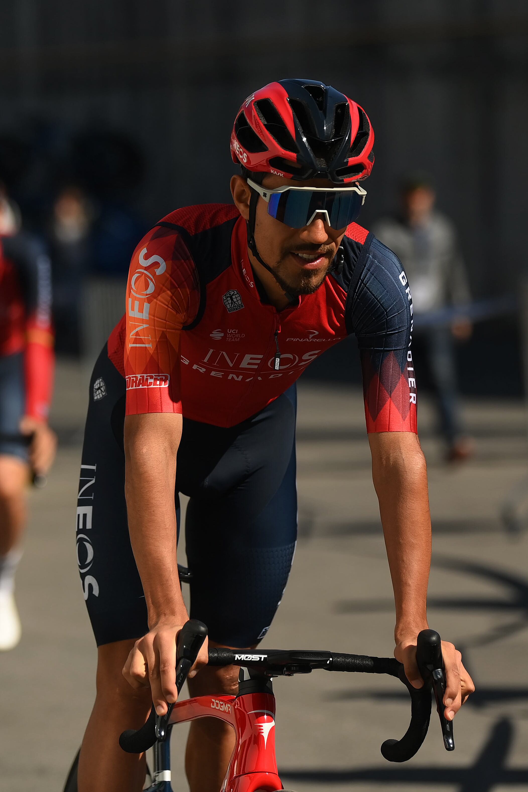 AMOREBIETA, SPAIN - APRIL 07: Daniel Felipe Martinez of Colombia and Team INEOS Grenadiers prior to the 62nd Itzulia Basque Country, Stage 5 a 165.9km stage from Amorebieta to Amorebieta on April 07, 2023 in Amorebieta, Spain. (Photo by David Ramos/Getty Images)