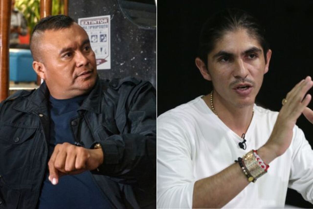 Alias Calarcá, comandante del bloque Jorge Briceño de las disidencias del Estado Mayor Central de las Farc, y Andrey Avendaño, jefe de las disidencias de las Farc en Catatumbo.