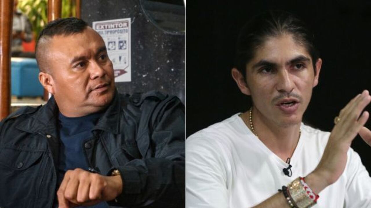Alias Calarcá, comandante del bloque Jorge Briceño de las disidencias del Estado Mayor Central de las Farc, y Andrey Avendaño, jefe de las disidencias de las Farc en Catatumbo.