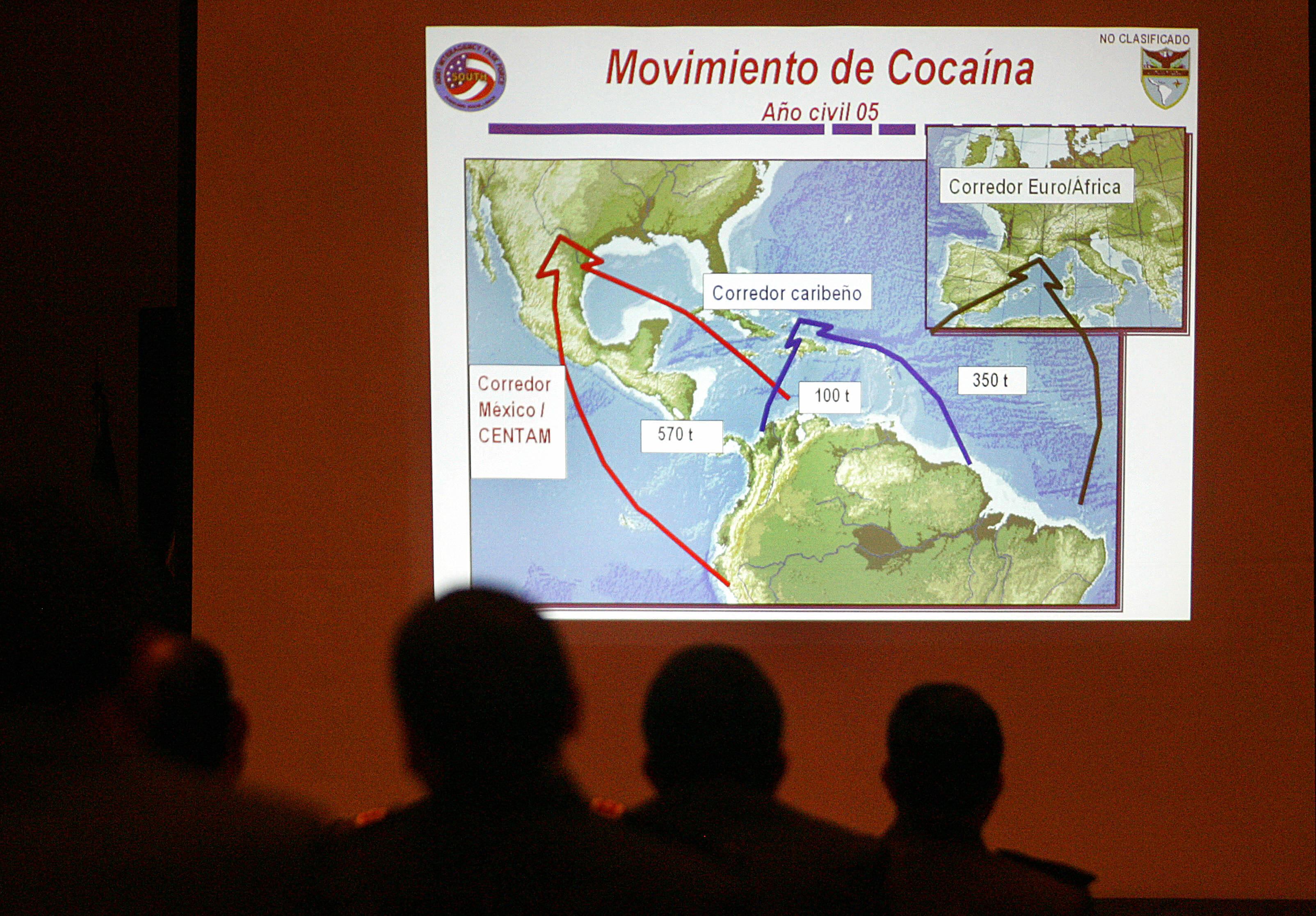 El gobierno de los Estados Unidos tiene estudiado el flujo de drogas hacia su país junto a las organizaciones que dinamizan el mercado.