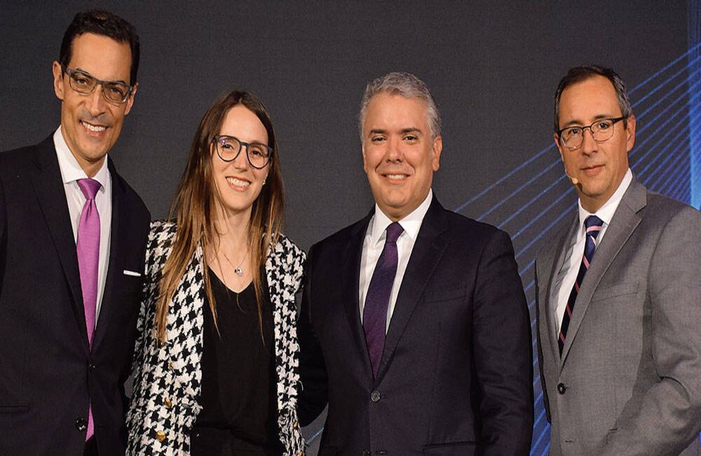 Jaime Morales, Ángela Samper, Iván Duque y Andrés Cadena. 