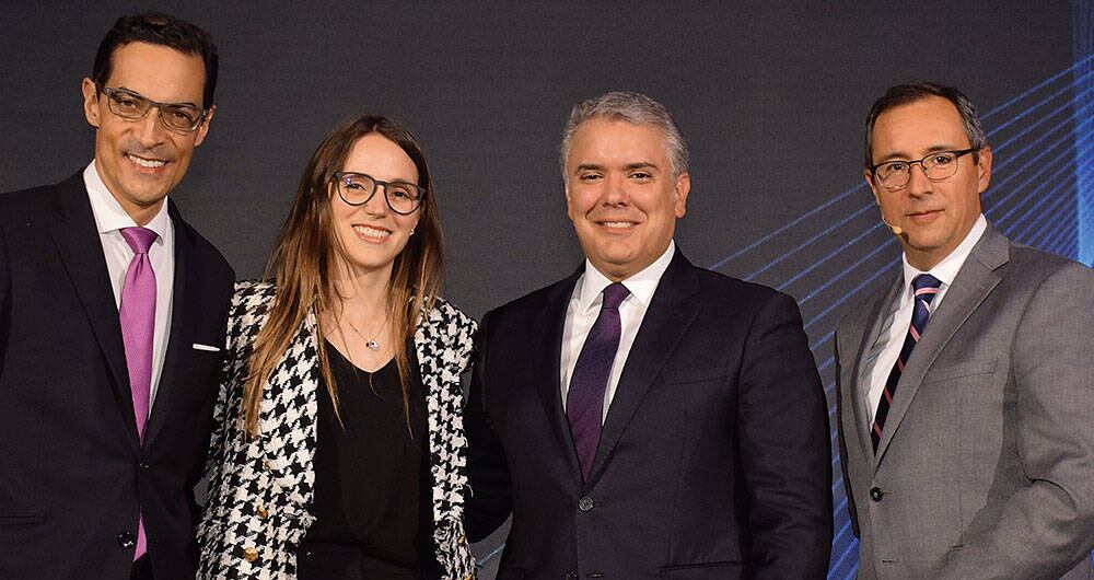Jaime Morales, Ángela Samper, Iván Duque y Andrés Cadena. 