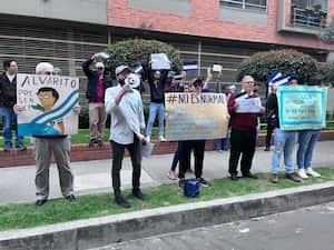 Protesta embajada de Nicaragua en Colombia