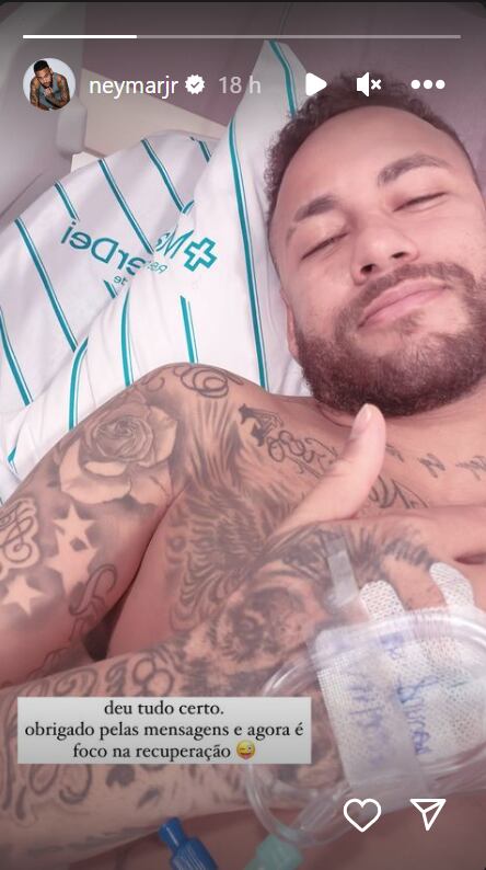 El brasileño da un parte de tranquilidad luego de ser operado