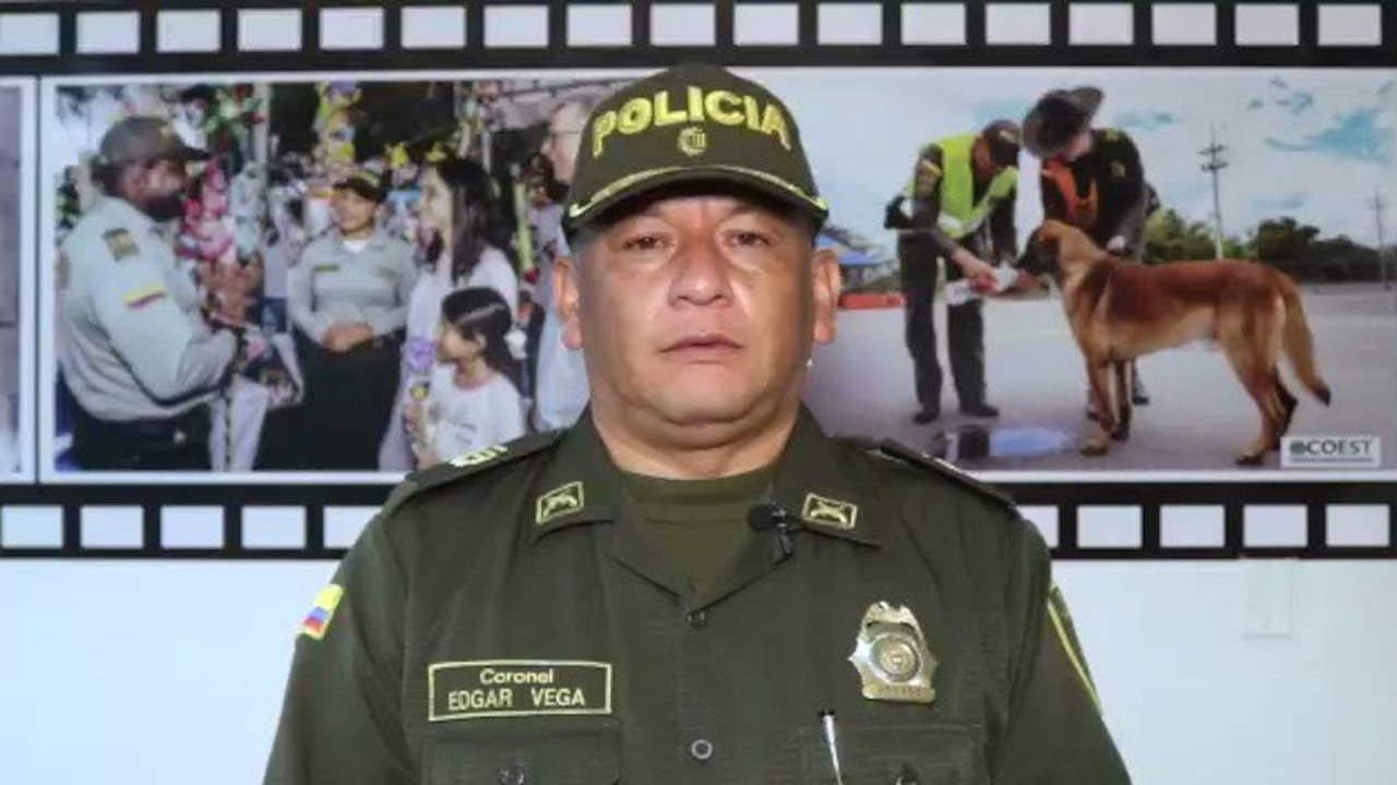 Este es el coronel Édgar Vega Gómez, quien era el comandante operativo de la Policía Metropolitana de Cali.