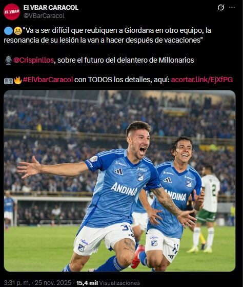 Pantallazo X: @VBarCaracol