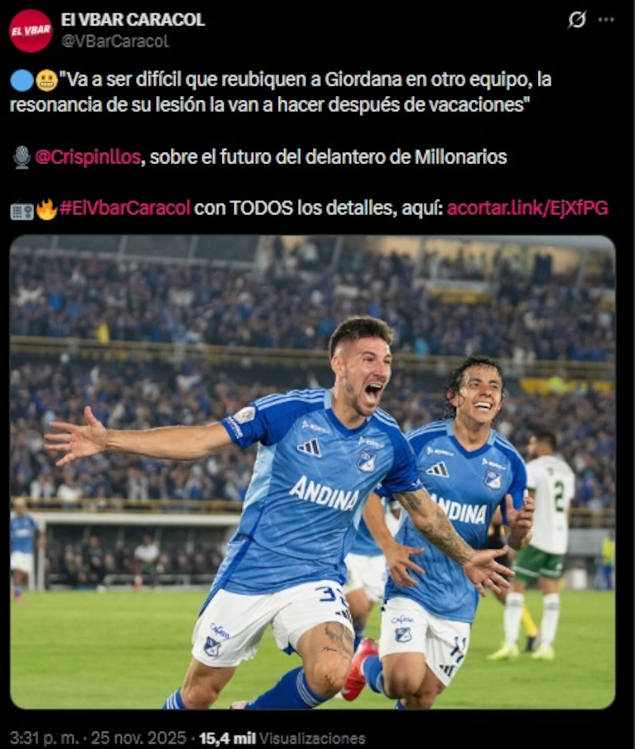 Pantallazo X: @VBarCaracol