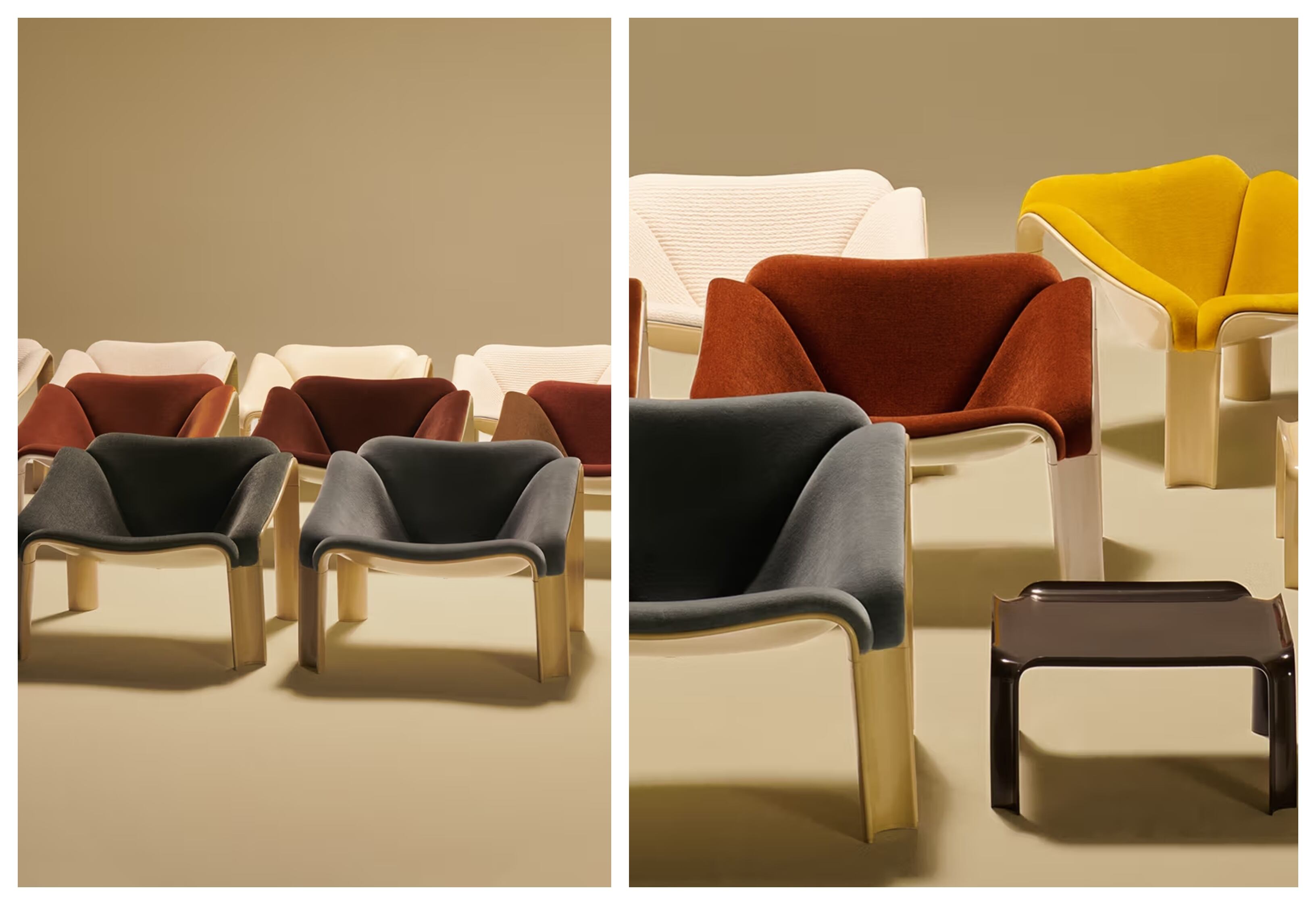 Diseñada originalmente en 1967 por el visionario francés que desafió las reglas del mobiliario tradicional, la F300 fue pensada para una nueva generación: más libre, más irreverente, más audaz.