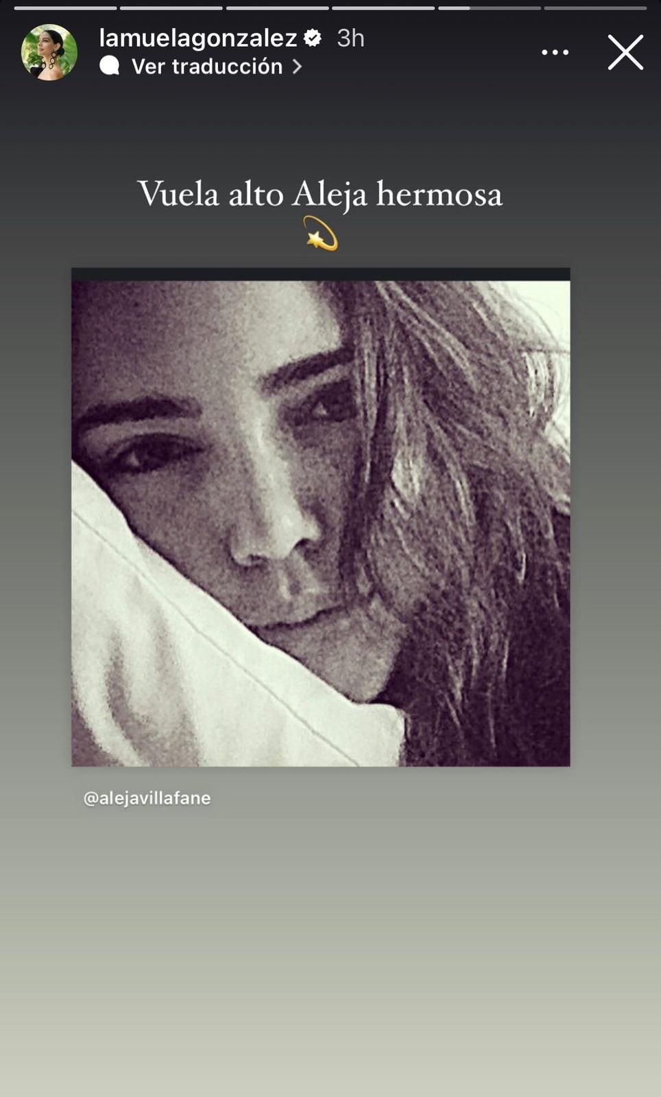 Manuela González reacciona ante la muerte de Alejandra Villafañe