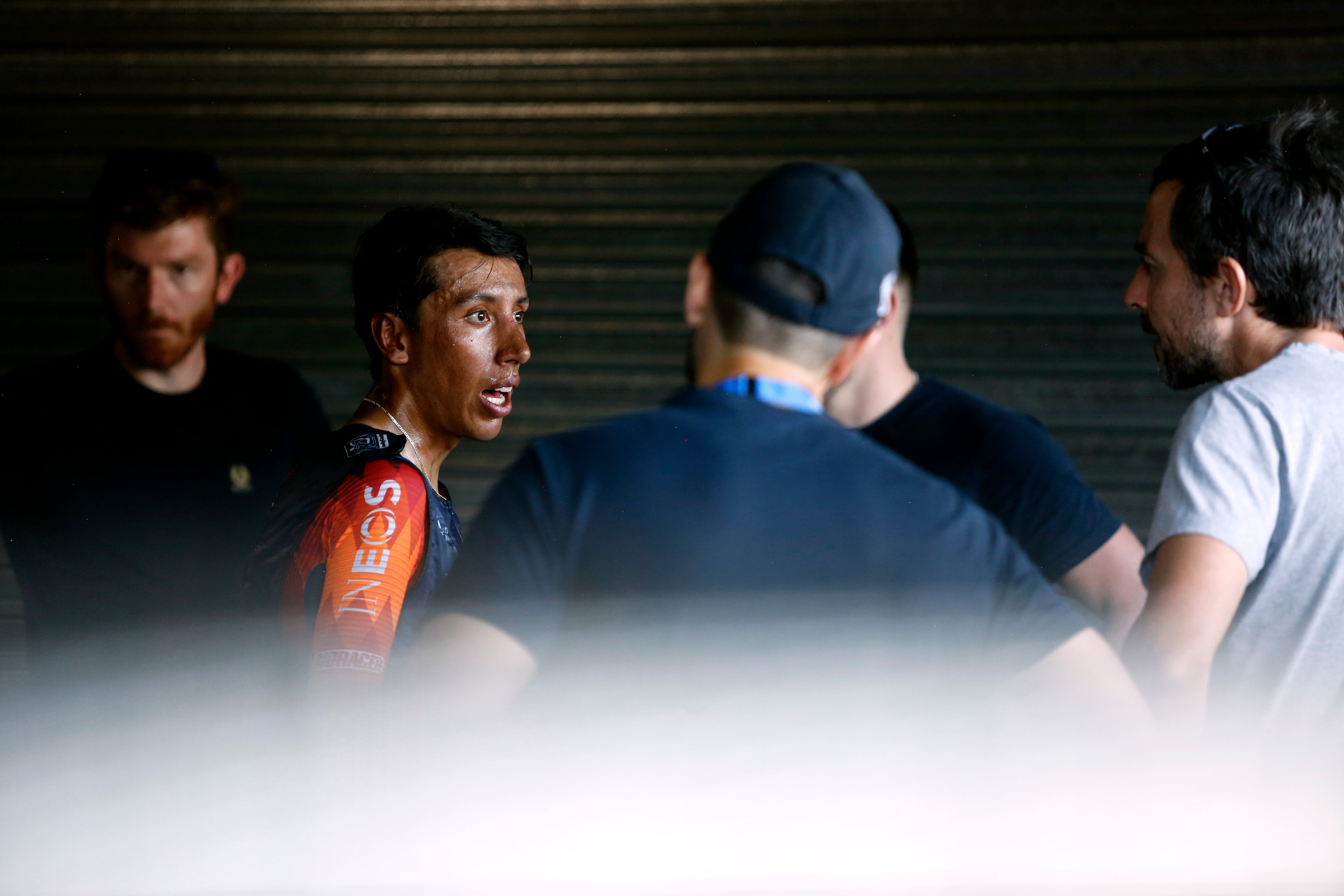 SAN JUAN, ARGENTINA - JANUARY 24: Egan Arley Bernal Gomez of Colombia and INEOS Grenadiers after crosses the finish line during the 39th Vuelta a San Juan International 2023 - Stage 3 a 170,9km stage from Circuito San Juan Villicum to Circuito San Juan Villicum / #VueltaSJ2023 / on January 24, 2023 in San Juan, Argentina. (Photo by Maximiliano Blanco/Getty Images)