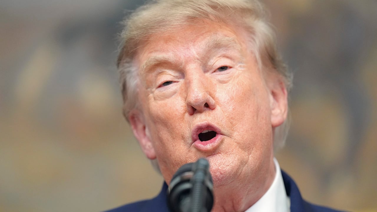 President Donald Trump speaks during a meeting with technology leaders in the Roosevelt Room of the White House, Wednesday, Aug. 19, 2026, in Washington. (AP Photo/Jacquelyn Martin)