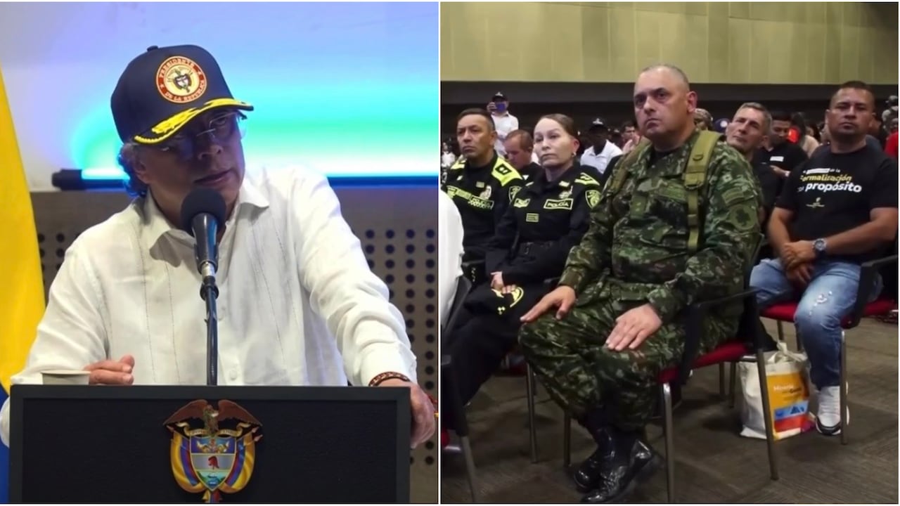 Gustavo Petro tuvo encontrón con un general de la Fuerza Pública en pleno evento público.