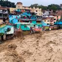 Emergencia en el occidente de Medellín luego de presentarse fuertes lluvias. Foto: El Colombiano.