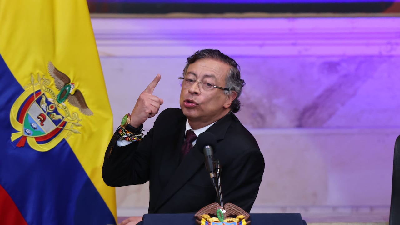 El presidente Gustavo Petro durante la instalación del Congreso de la República.