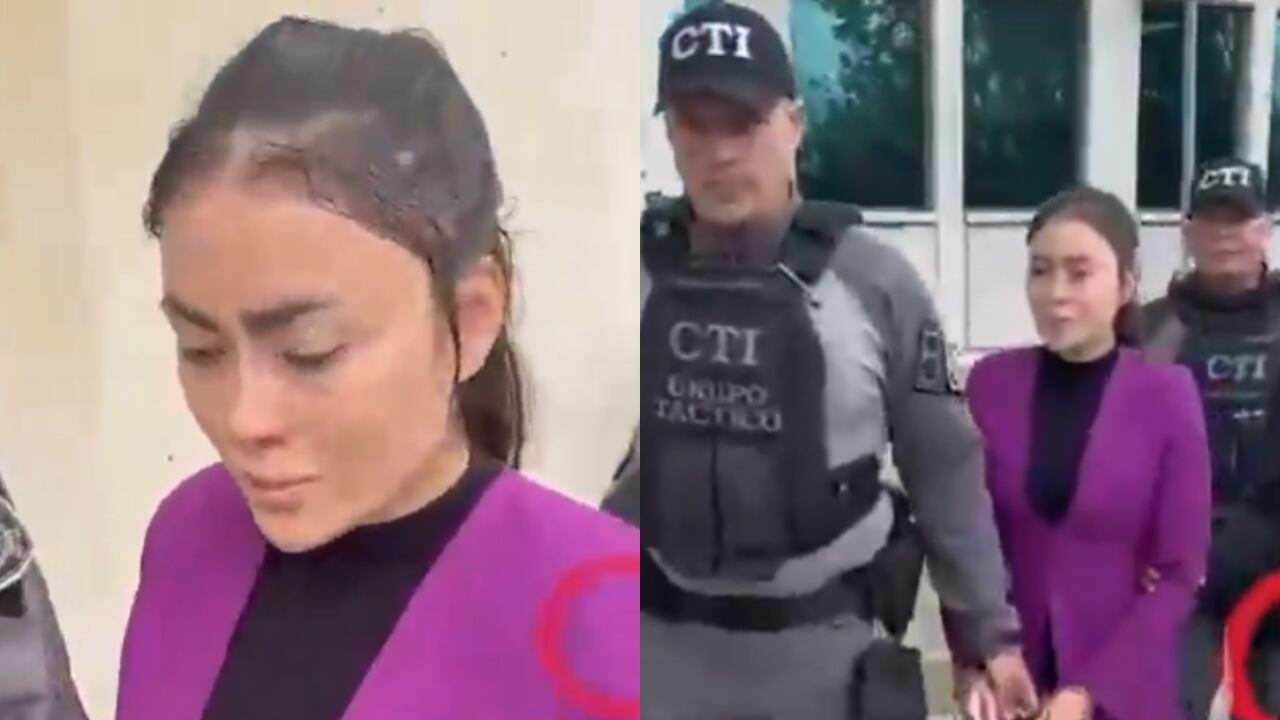 La influencer no quiso decir una sola palabra.