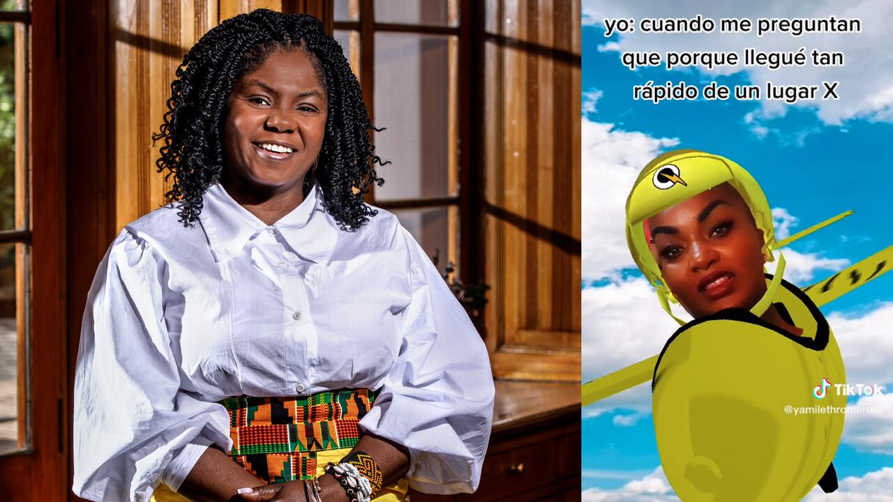 La vicepresidenta es la inspiración de cómico trend en redes. Fotos: Juan Carlos Sierra - SEMANA / Tik Tok @yamilethromero87.