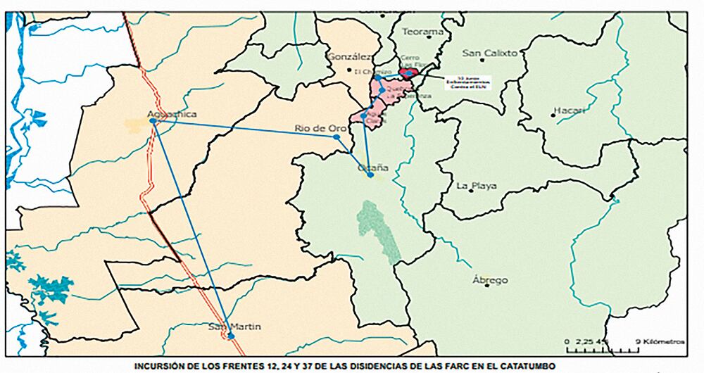 Mapa criminal La Fundación Progresar documentó en el siguiente mapa la incursión de comandos asesinos que han llegado al Catatumbo, en Norte de Santander, para reforzar al frente 33 de alias Andrey, quien se encuentra en negociaciones de paz con el Gobierno nacional.
