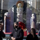 El pesebre en la Plaza de San Pedro, en la ciudad del Vaticano.