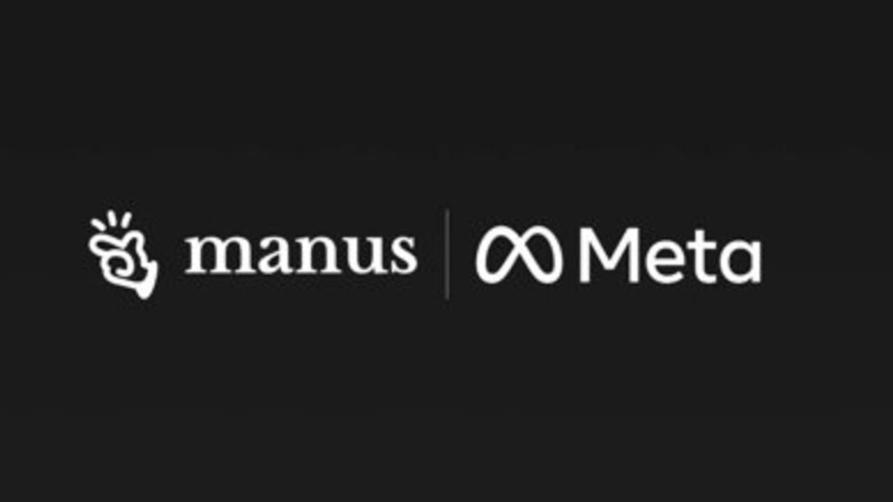 Logotipos de las empresas Manus y Meta.